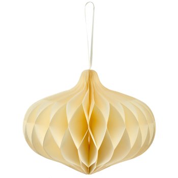 Papierhänger Ornament mit Magnetverschluss, 20x20x15cm, naturweiß