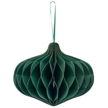Papierhänger Ornament mit Magnetverschluss, 20x20x15cm, dunkelgrün