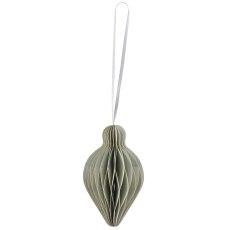 Papierhänger Ornament mit Magnetverschluss, 6x6x10cm, grau