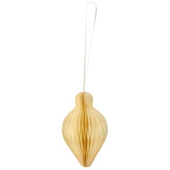 Paper hanger ornament with magnetic closure, 6x6x10cm, natural white