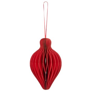 Papierhänger Ornament mit Magnetverschluss, 10x10x15cm, rot