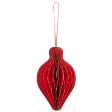 Papierhänger Ornament mit Magnetverschluss, 10x10x15cm, rot