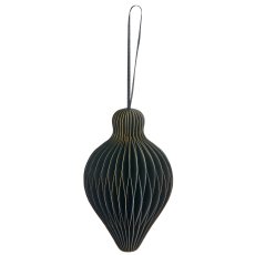 Papierhänger Ornament mit Magnetverschluss, 10x10x15cm, schwarz