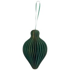 Papierhänger Ornament mit Magnetverschluss, 10x10x15cm, dunkelgrün