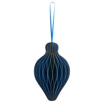 Papierhänger Ornament mit Magnetverschluss, 10x10x15cm, blau