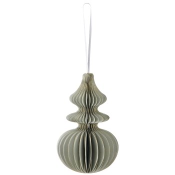Paper hanger ornament with magnetic closure, 9x9x15cm, grey