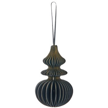 Paper hanger ornament with magnetic closure, 9x9x15cm, black