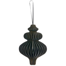 Paper hanger ornament with magnetic closure, 10x10x15cm, black