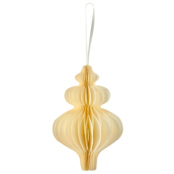 Paper hanger ornament with magnetic closure, 10x10x15cm, natural white