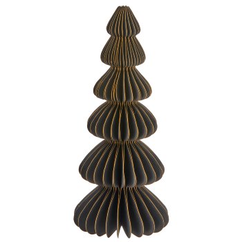 Paper decorative tree with magnetic closure, 7x7x17cm, black