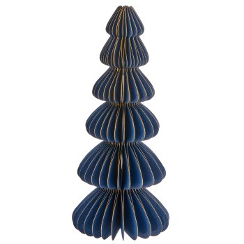 Papier Dekobaum mit Magnetverschluss, 7x7x17cm, blau