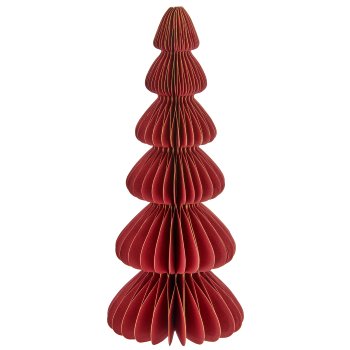 Paper decorative tree with magnetic closure, 10x10x25cm, dark red