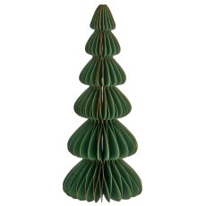 Paper decorative tree with magnetic closure, 10x10x25cm, dark green