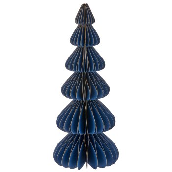 Paper decorative tree with magnetic closure, 13x13x32cm, blue