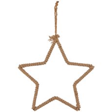 Jutehänger Stern, 30x30cm, natur
