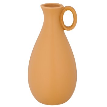 Porzellan Vase mit Henkel, bauchig, 10x10x20cm, zimt, Lepuro