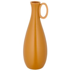 Porzellan Vase mit Henkel, bauchig, 11x11x30cm, zimt, Lepuro