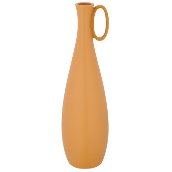 Porzellan Vase mit Henkel, bauchig, 12x12x40cm, zimt, Lepuro