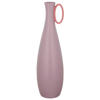 Porcelain vase with handle, bulbous, 18x18x60cm, pink, Lepuro