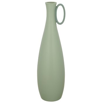 Porcelain vase with handle, bulbous, 18x18x60cm, jade, Lepuro