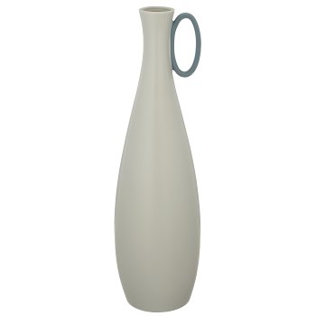 Porcelain vase with handle, bulbous, 18x18x60cm, blue, Lepuro