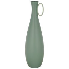 Porzellan Vase mit Henkel, bauchig, 23x23x80cm, jade, Lepuro
