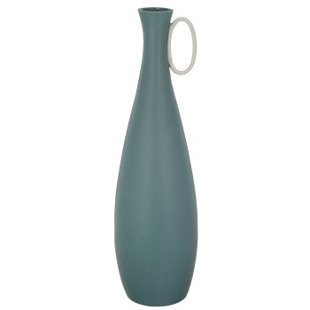 Porcelain vase with handle, bulbous, 23x23x80cm, blue, Lepuro