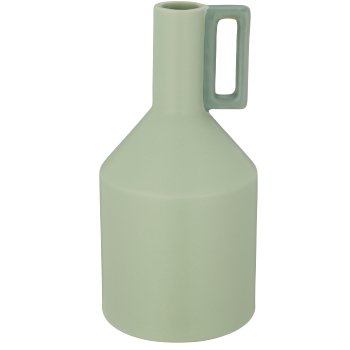 Porcelain bottle vase with handle, 10x10x20cm, jade, Lepuro