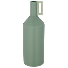 Porzellan Flaschenvase mit Henkel, 11x11x30cm, jade, Lepuro