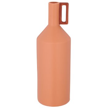 Porcelain bottle vase with handle, 11x11x30cm, amber, Lepuro