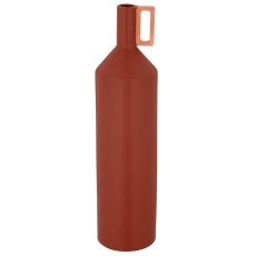 Porzellan Flaschenvase mit Henkel, 11x11x40cm, amber, Lepuro