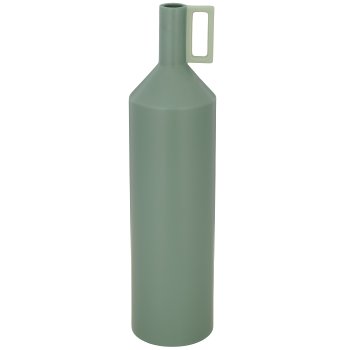 Porcelain bottle vase with handle, 15x15x60cm, jade, Lepuro