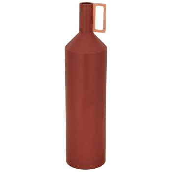 Porcelain bottle vase with handle, 20x20x80cm, amber, Lepuro