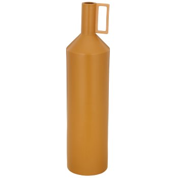 Porzellan Flaschenvase mit Henkel, 20x20x80cm, zimt, Lepuro