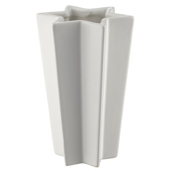 Porcelain vase star shape, 12x12x18cm, white, Lepuro