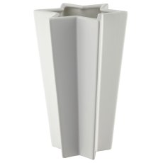 Porcelain vase star shape, 15x15x23cm, white, Lepuro