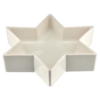 Porcelain bowl, star shape, 25x25x5cm, white, Lepuro