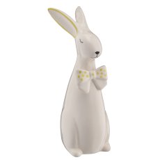 Porzellan Hase mit Schleife, stehend, 2fa.so., 7x10x21cm, grün, Lepuro