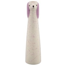 Ceramic vase dog head, conical, 4.5x4.5x18cm, dusty lilac, Lepuro