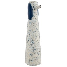 Keramikvase Hundekopf, konisch, 4,5x4,5x18cm, mitternachtsblau, Lepuro
