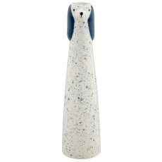 Ceramic vase dog head, conical, 6.5x6.5x25cm, midnight blue, Lepuro