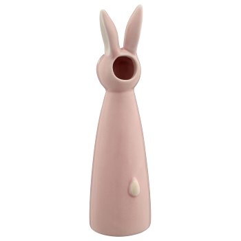 Keramikvase Hasenkopf, konisch, 5x5x18cm, rosa, Lepuro