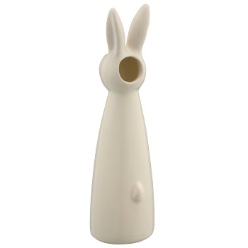 Keramikvase Hasenkopf, konisch, 5x5x18cm, beige, Lepuro