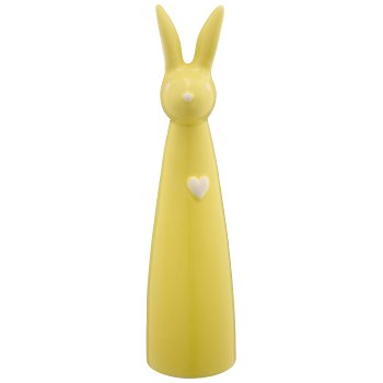 Keramikvase Hasenkopf, konisch, 6,5x6,5x25cm, limone, Lepuro