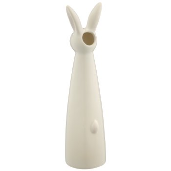Keramikvase Hasenkopf, konisch, 6,5x6,5x25cm, beige, Lepuro