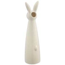 Keramikvase Hasenkopf, konisch, 6,5x6,5x25cm, beige, Lepuro