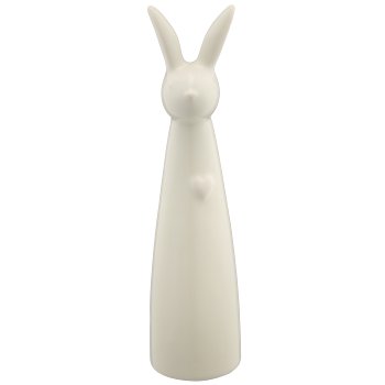 Keramikvase Hasenkopf, konisch, 6,5x6,5x25cm, beige, Lepuro
