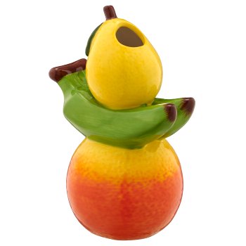 Keramikvase SUNSHINE Obst, 12x9,5x18cm, bunt