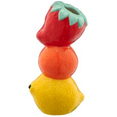 Keramikvase SUNSHINE Obst, 10x7,5x19cm, bunt