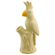 Porzellanvase MIAMI Kakadu, 10x6x22cm, grün